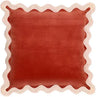 Scalloped Edge Throw Pillow With Insert