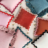 Scalloped Edge Throw Pillow With Insert