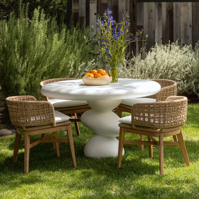 Serenade Outdoor Dining Table Outdoor Dining Furniture DOV26090-WHIT