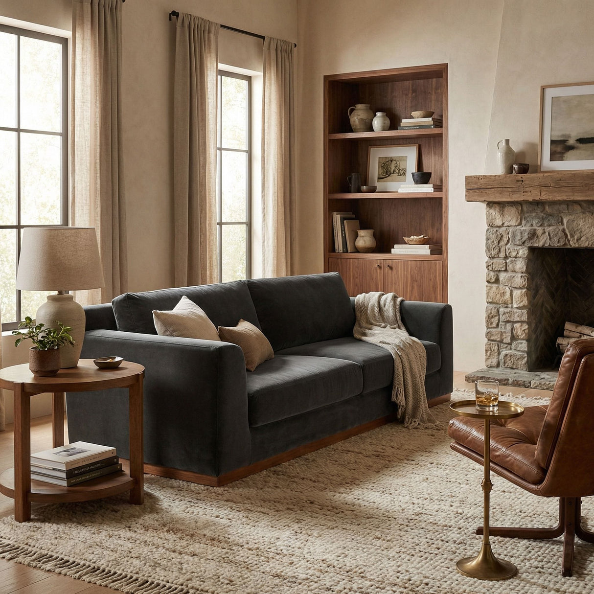 Seville Velvet Sofa Sofas SOF331GRV 00842449139404