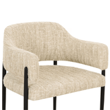 Sezanne Cream Textured Performance Boucle Dining Chair Dining Chair TOV-D69059