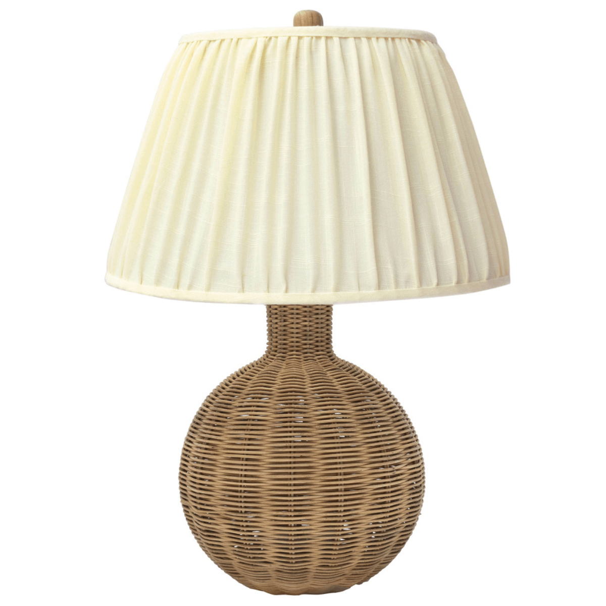 Shem Cream & Natural Rattan Table Lamp Table Lamps TOV-G54336