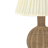 Shem Cream & Natural Rattan Table Lamp Table Lamps TOV-G54336
