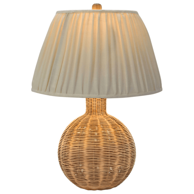 Shem Cream & Natural Rattan Table Lamp Table Lamps TOV-G54336