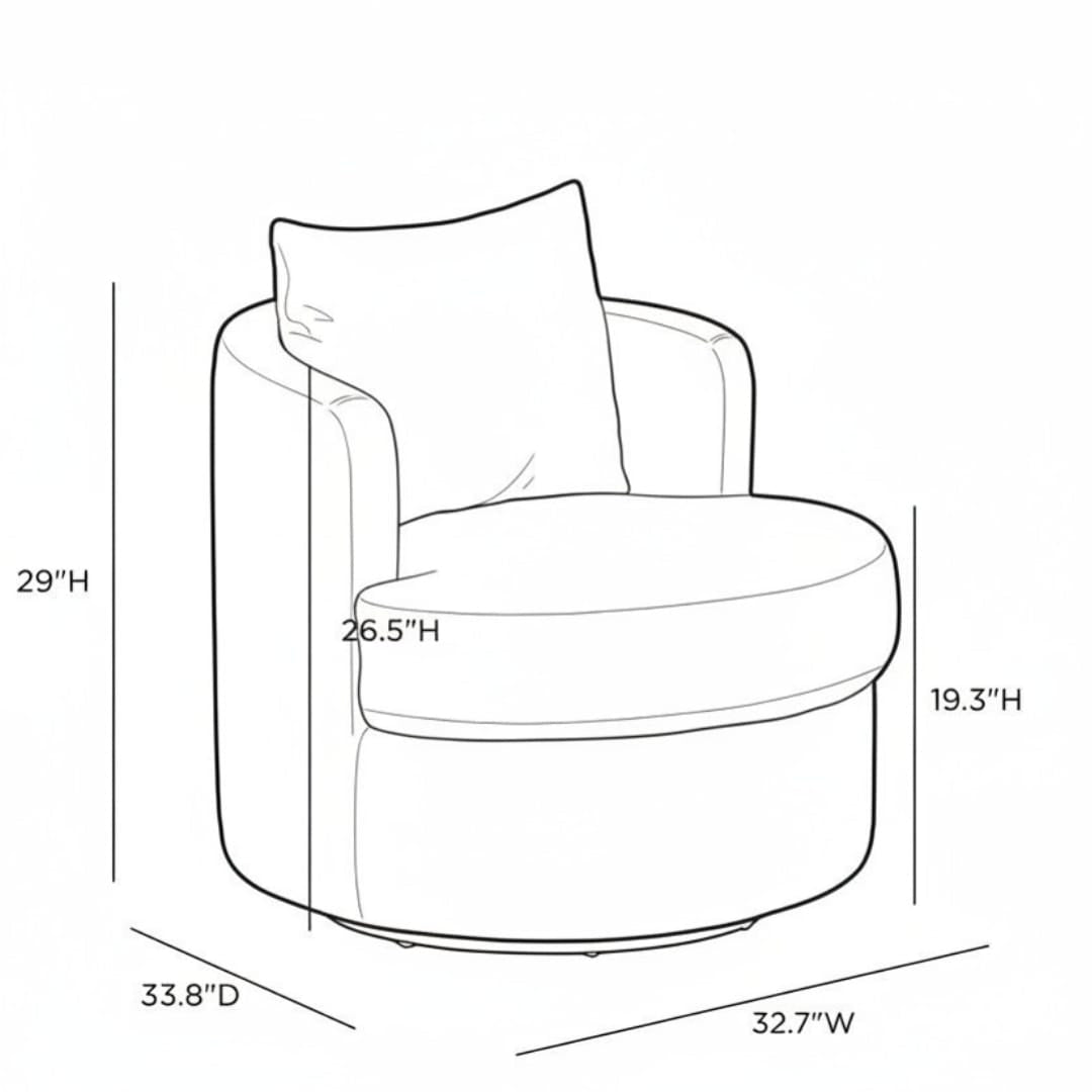 Silvi Swivel Accent Chair Occasional + Accent Chairs