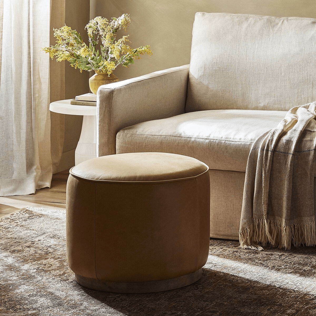 Sinclair Round Ottoman Ottoman