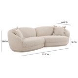 Sinclair Two-Tone Boucle Sectional Sectional