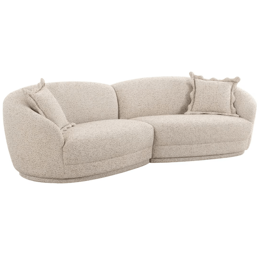 Sinclair Two-Tone Boucle Sectional Sectional