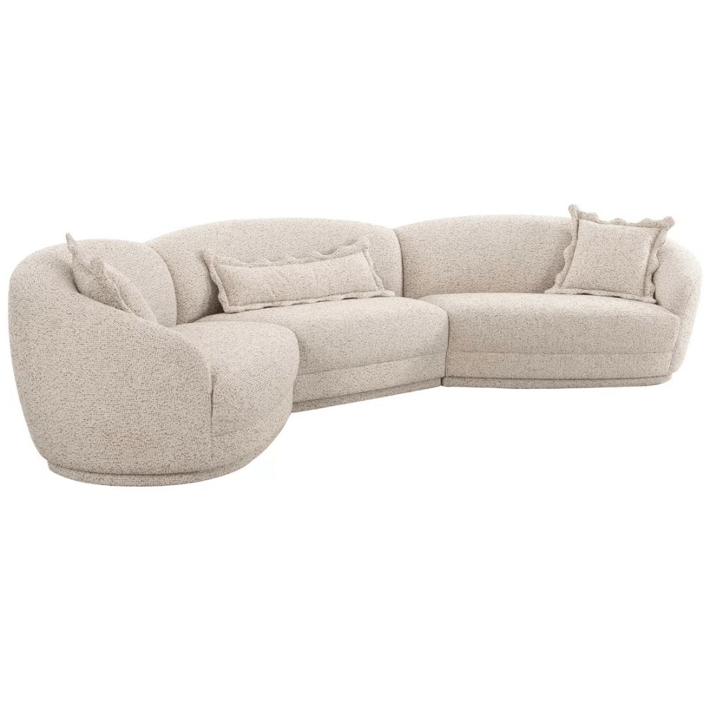 Sinclair Two-Tone Boucle Sectional Sectional