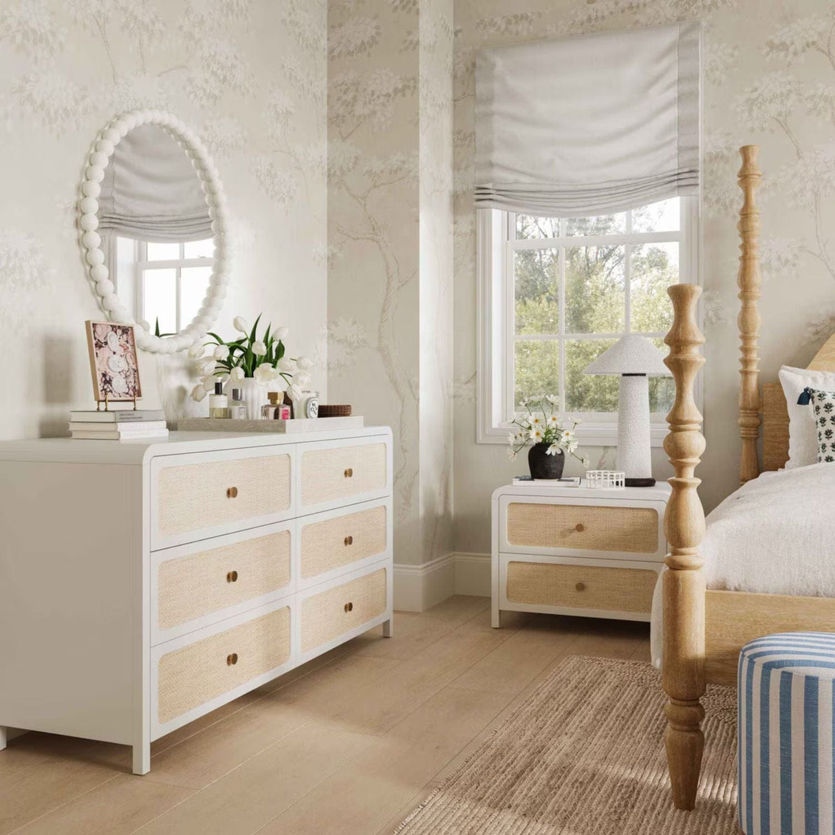Starling Rattan 6 Drawer Dressers