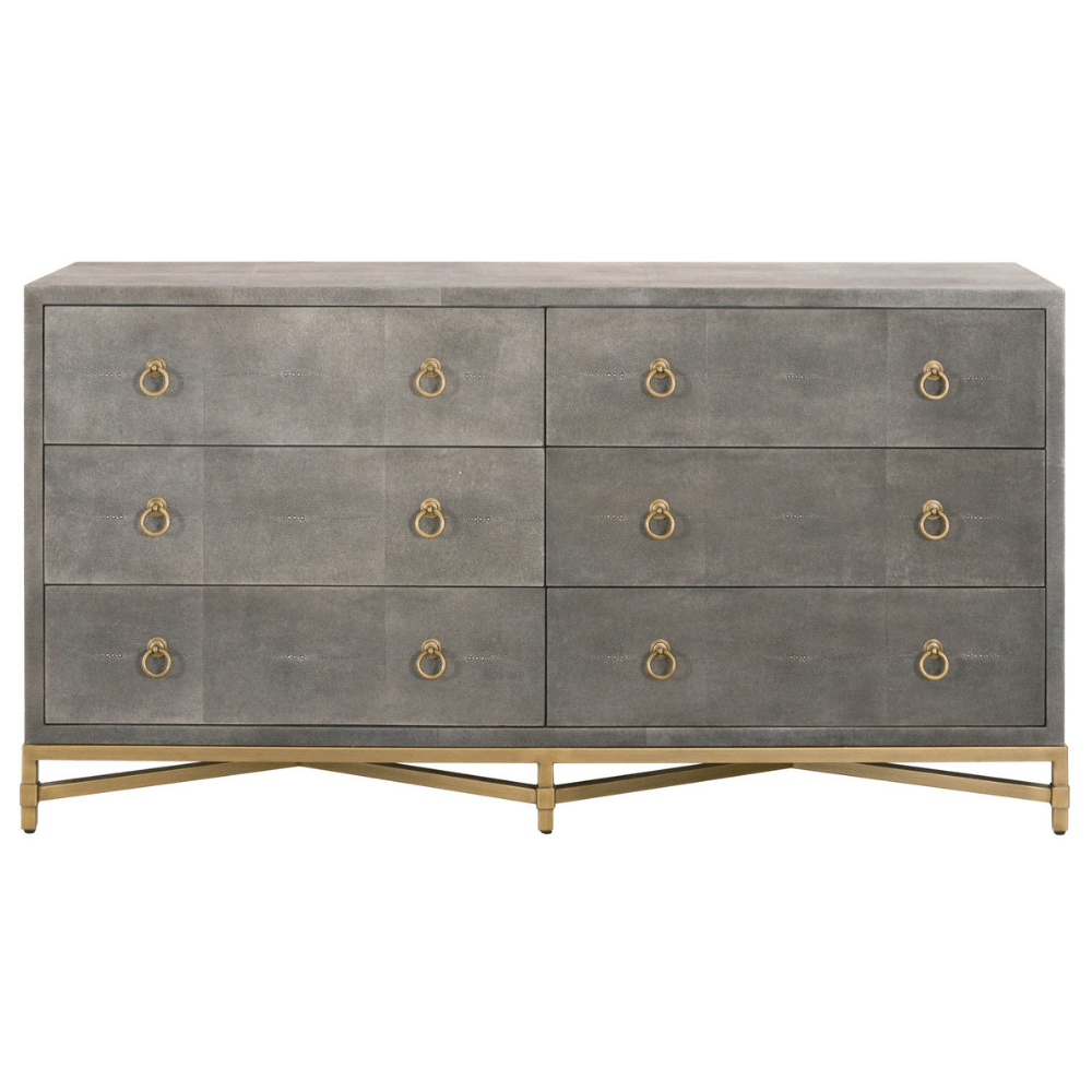 Strand Shagreen 6-Drawer Double Dresser – Meadow Blu