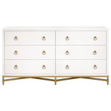 Strand Shagreen 6-Drawer Double Dresser Dresser 6122.PRL-SHG/GLD