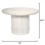 Studded Bistro Dining Table Dining Tables 20STUD-BTWH 688933042290