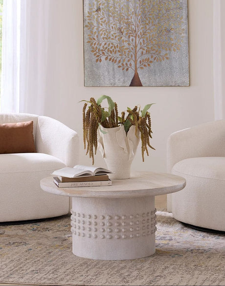 Studded Coffee Table Coffee Tables 20STUD-CTWH 688933042306