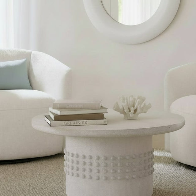 Studded Coffee Table Coffee Tables 20STUD-CTWH 688933042306