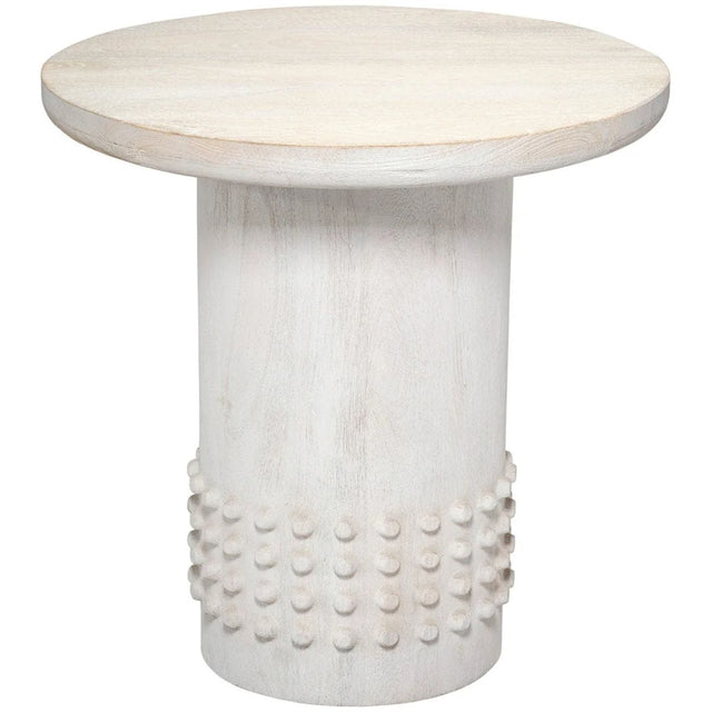 Studded Side Table Side Tables 20STUD-STWH 688933042313