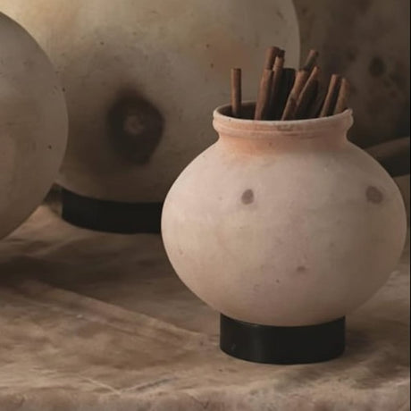 Desert Water Pot with Iron Base Decorative Objects 790646 847350026676