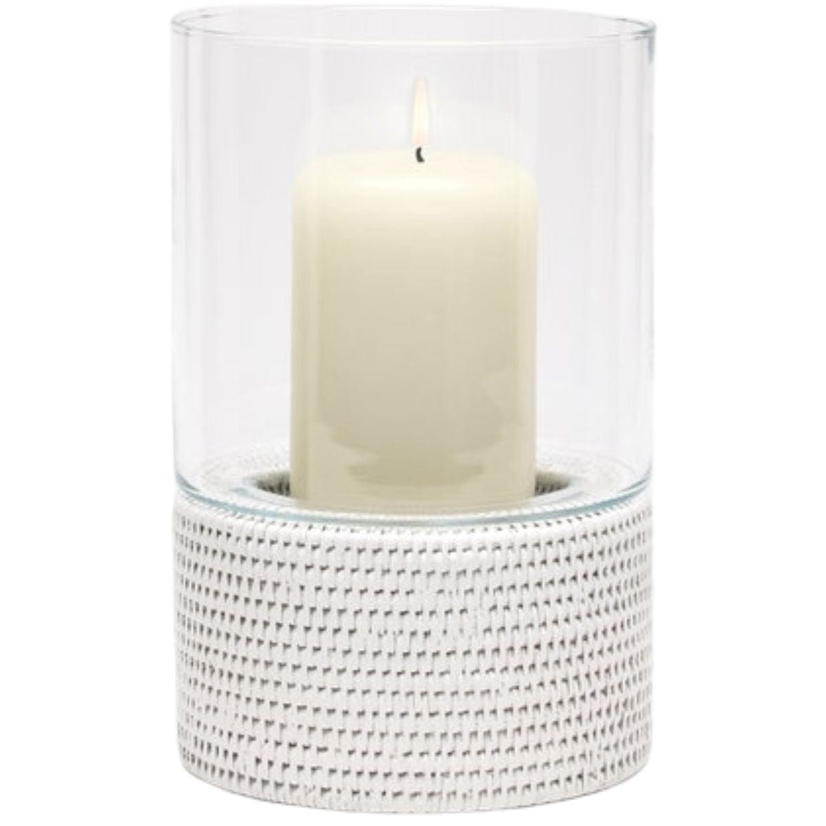 Teni Hurricane (Set of 2) Candle Holders 06TENI-WH-LGHC