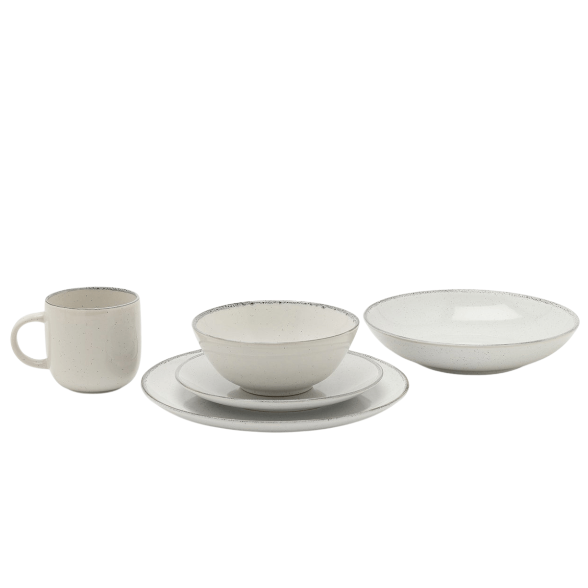 Tessa Gray Speckle Dinnerware (Pack of 4) Dinnerware