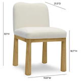 Tiara Velvet and Oak Dining Chair Dining Chair