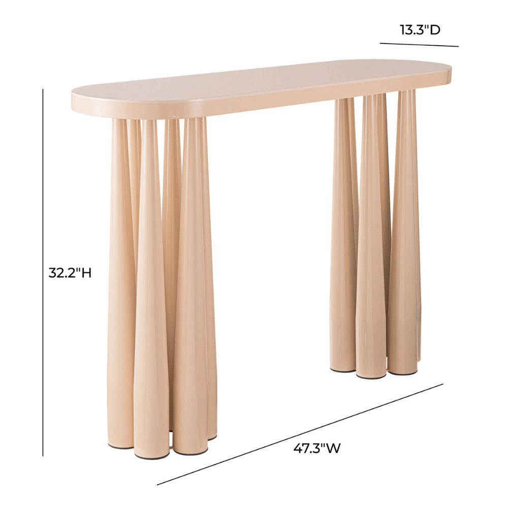 Titan Peach Rose Glossy Console Table Console Table TOV-OC69000