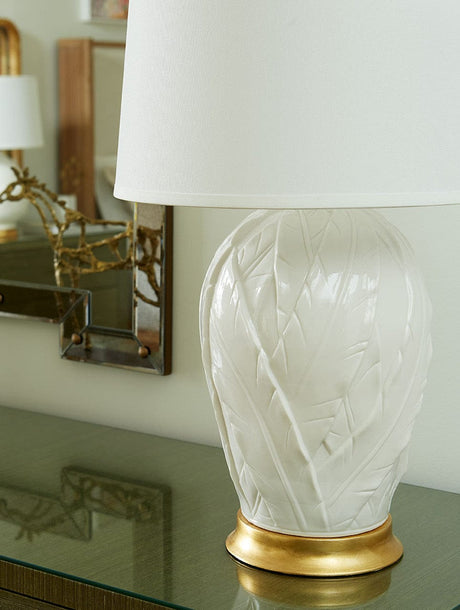 Tobacco Leaf Lamp Table + Desk Lamps