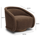 Tori Boucle Swivel Chair Accent Chair