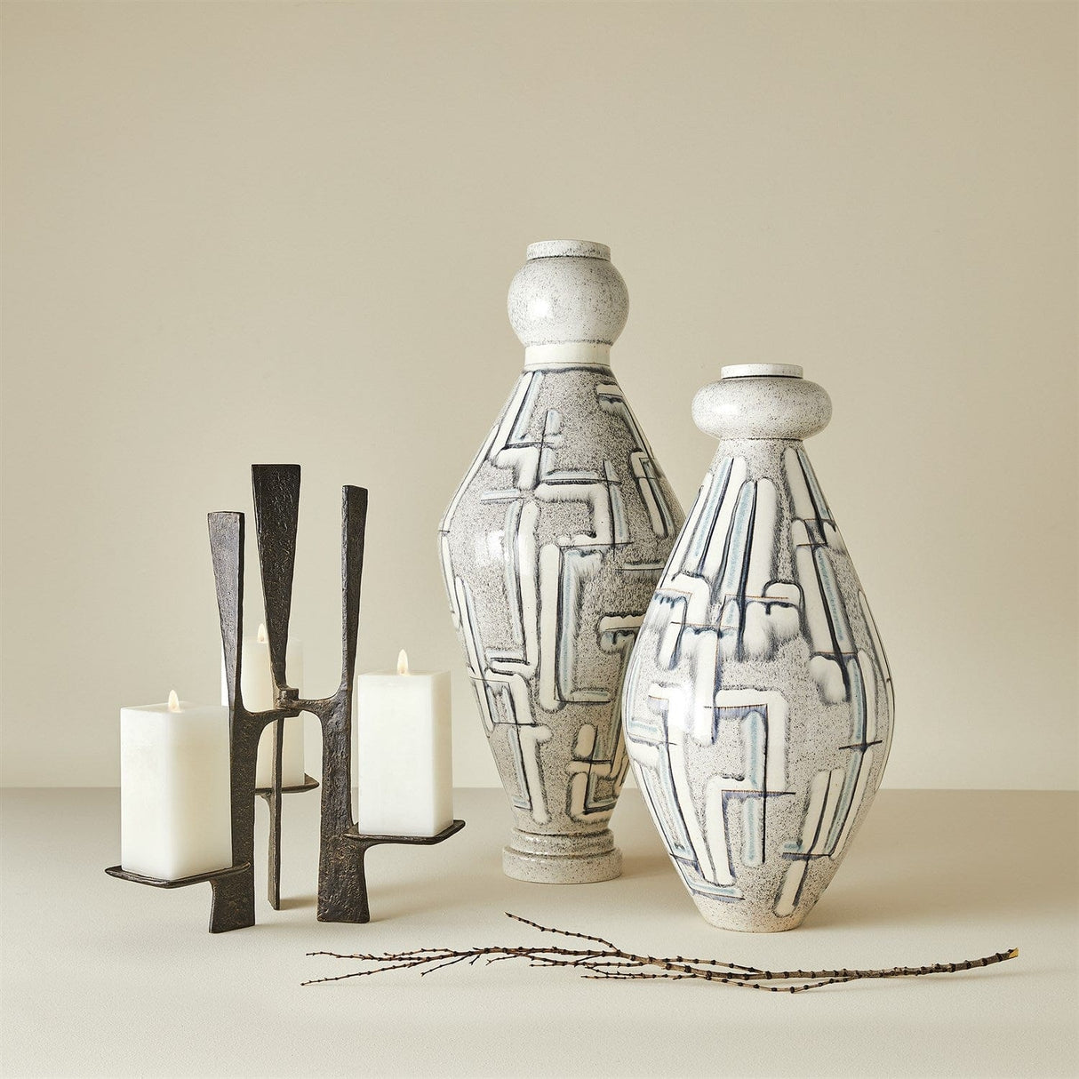 Triune Candleholder Decorative Object