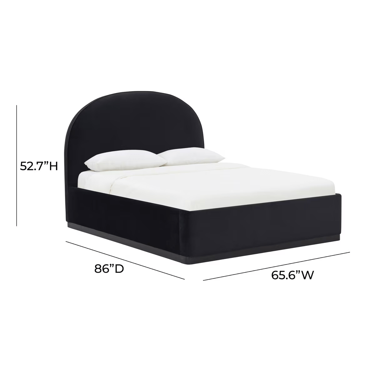 Tucker Velvet Bed Bed