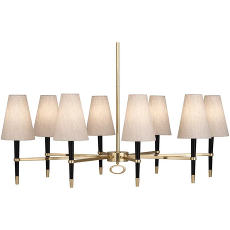 Jonathan Adler Ventana Oval Chandelier Antique Brass Chandeliers Robert-Abbey-PN718