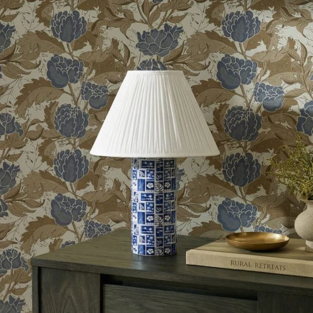 Vicky Blue Pleated Table Lamp Table + Desk Lamps TOV-G19008 793580648471