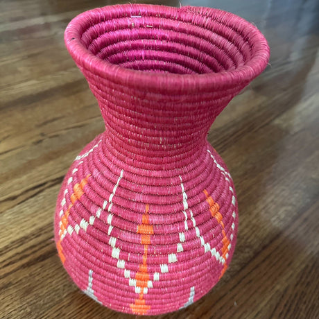 Vivid Viola Plumped Woven Vase Decorative Objects across-africa-UV.10018-store