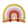 Warm Rainbow Pillow with Tassel