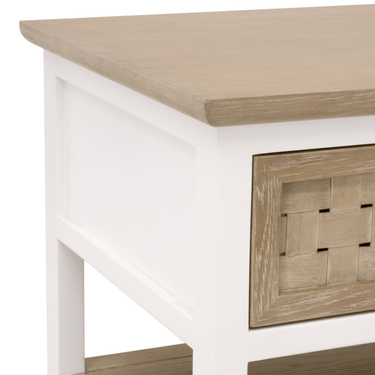 Weave 1-Drawer Side Table 8081-1.SGRY-OAK/WPO