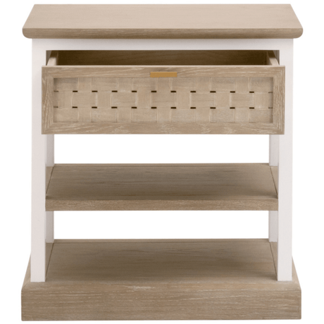 Weave 1-Drawer Side Table 8081-1.SGRY-OAK/WPO