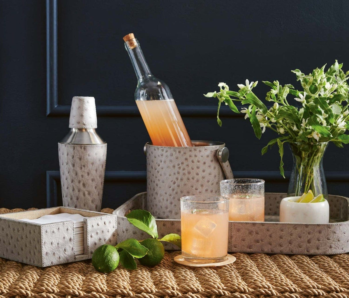 Witney Light Gray Bar Collection Drinkware