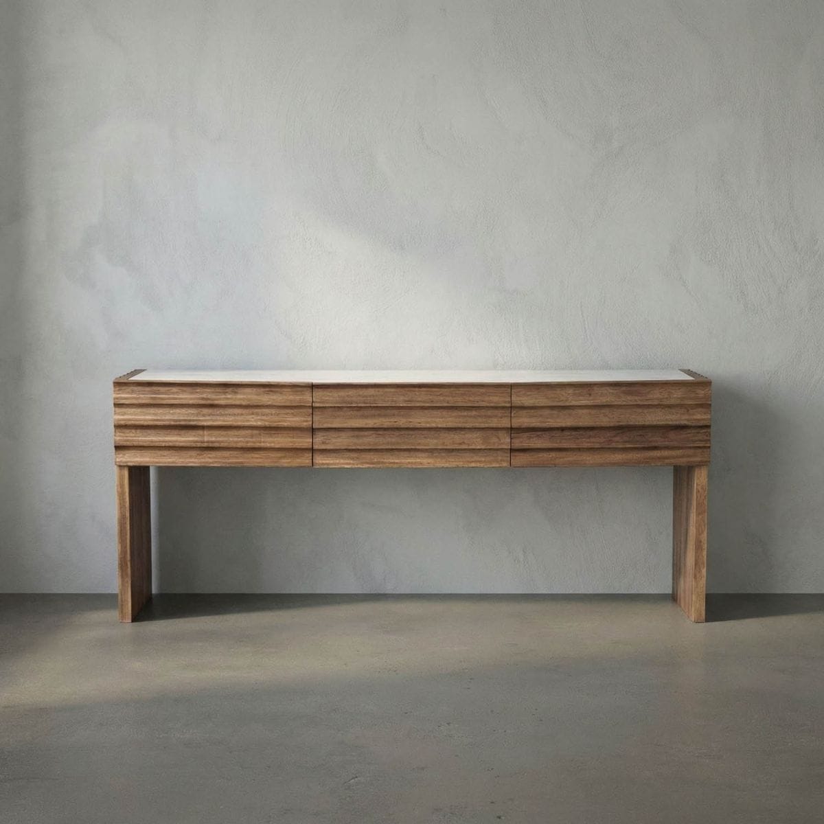 Wolf Console With White Marble Top Console Tables GCON460DW 00842449139701