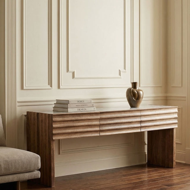 Wolf Console With White Marble Top Console Tables GCON460DW 00842449139701