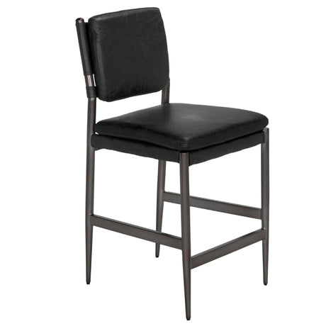 Wooster Counter Chair Bar + Counter Stools LEA-C0115-CTR-BLK 00842449136977