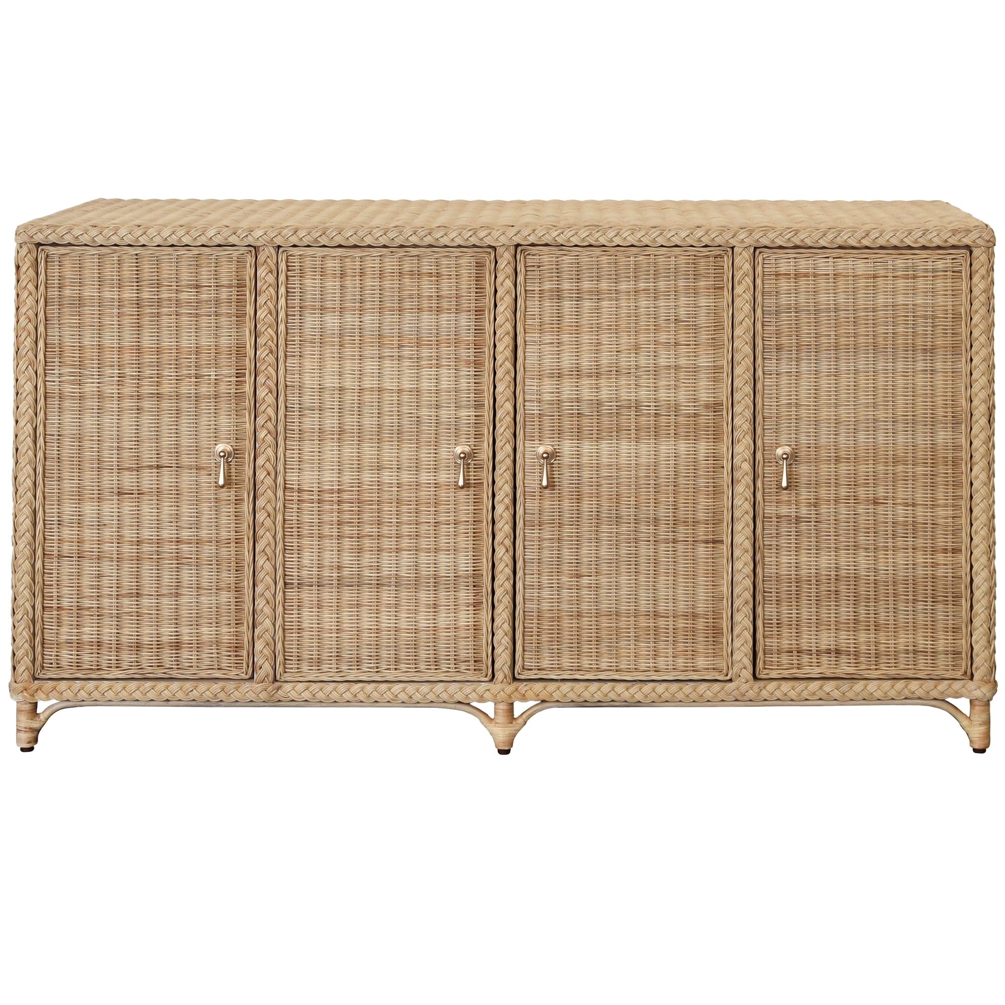 Worlds Away Evander Woven Rattan Buffet