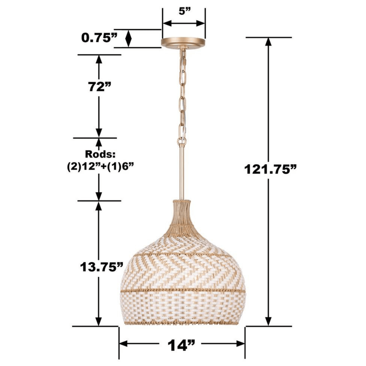 Zanzibar 3 Light Pendant ZAN-9003-SG 633779052934