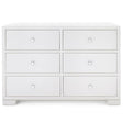 Villa & House Frances Large 6-Drawer Dresser - White Furniture villa-house-FRA-250-59-Silver