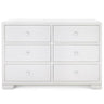 Villa & House Frances Large 6-Drawer Dresser - White Furniture villa-house-FRA-250-59-Silver