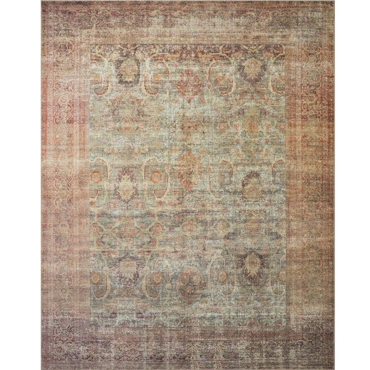 Georgie Rug Georgie Jade/Sunset Rug – Meadow Blu