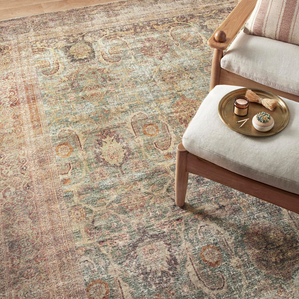 Georgie Rug Georgie Jade/Sunset Rug – Meadow Blu