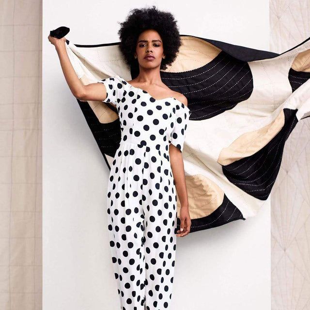 Anchal Crescent Lattice Quilt Throw  - Charcoal Pillow & Decor anchal-LBCB