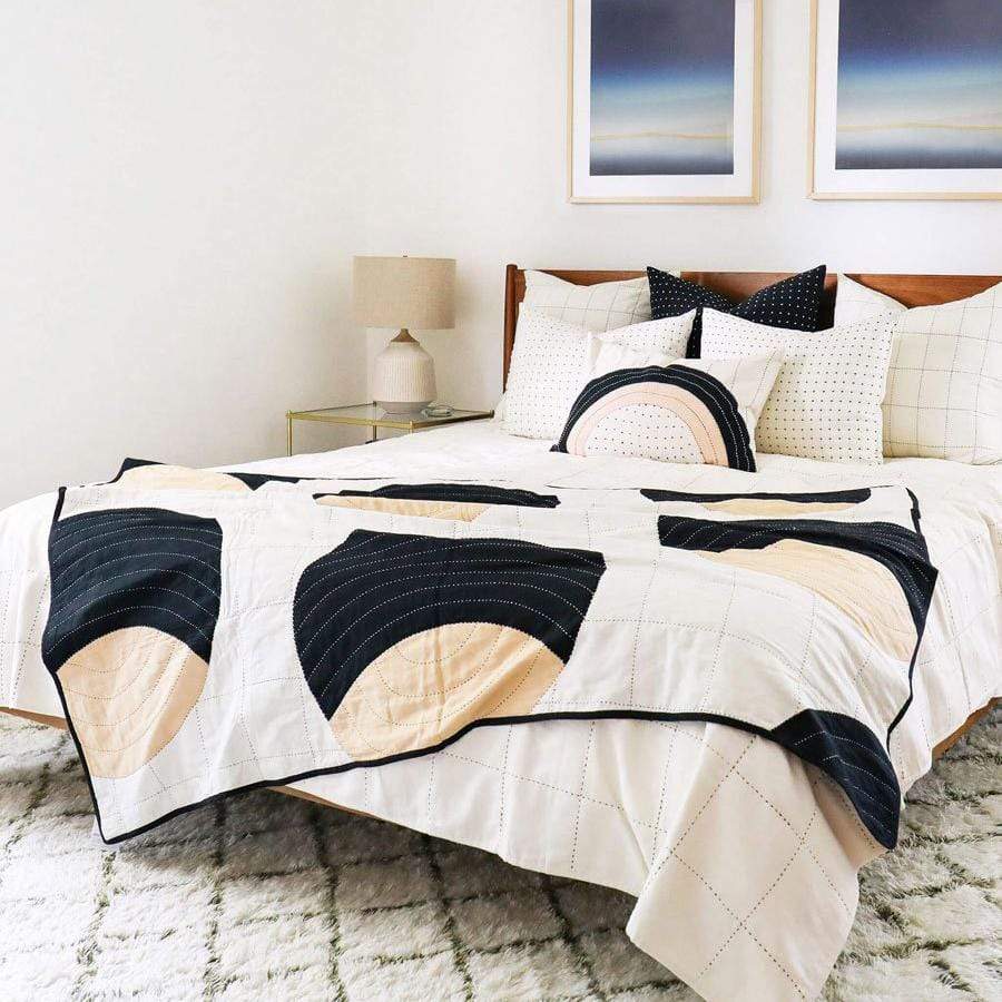 Anchal Crescent Lattice Quilt Throw - Thumbnail 3