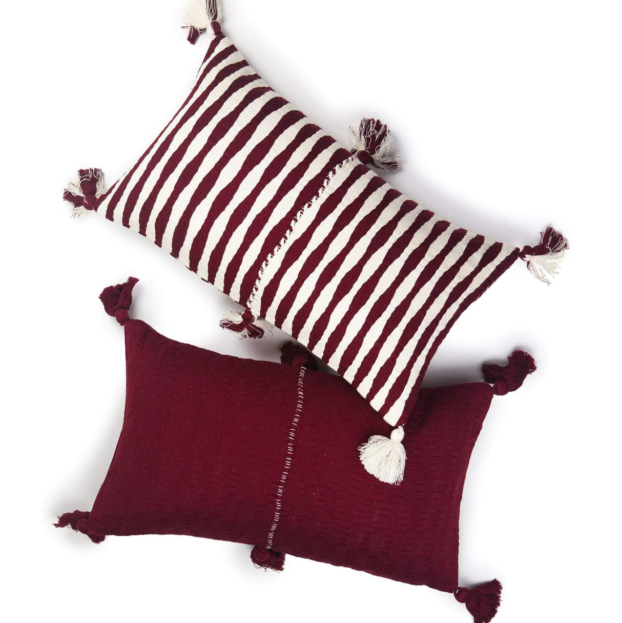 Archive New York Antigua Pillow - Burgundy Stripe Pillow & Decor archive-R1220011-burgundy-stripe