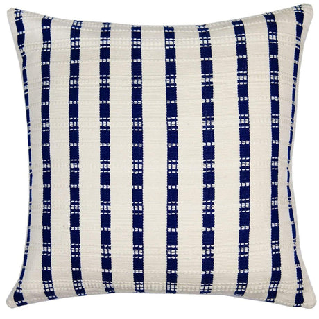 Archive New York Santiago Grid Pillow - Natural White/Navy Stripe Pillow & Decor archive-santiago-grid-pillow-natural-white-navy-stripe