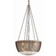 Arteriors Chainmail 3L Brass Glass Pendant Lighting Arteriors-DK42043 00796505089397